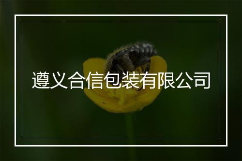 遵义合信包装有限公司