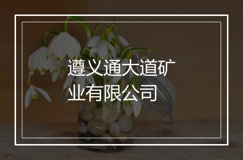 遵义通大道矿业有限公司