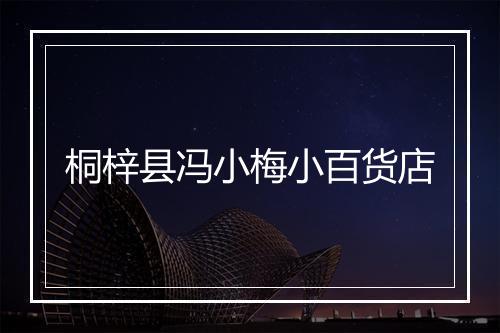 桐梓县冯小梅小百货店