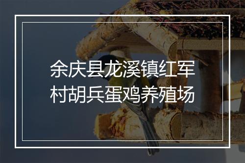 余庆县龙溪镇红军村胡兵蛋鸡养殖场