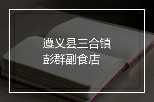 遵义县三合镇彭群副食店