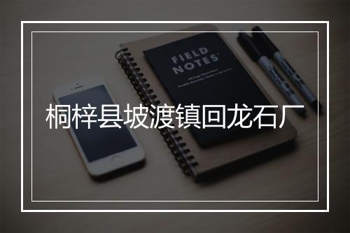 桐梓县坡渡镇回龙石厂