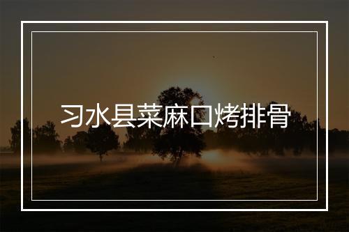 习水县菜麻口烤排骨