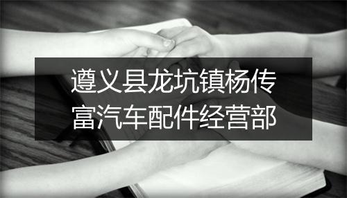遵义县龙坑镇杨传富汽车配件经营部