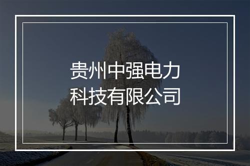 贵州中强电力科技有限公司