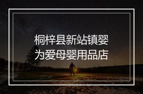 桐梓县新站镇婴为爱母婴用品店