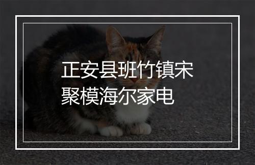 正安县班竹镇宋聚模海尔家电