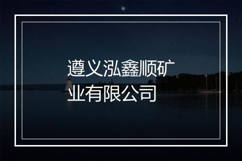 遵义泓鑫顺矿业有限公司