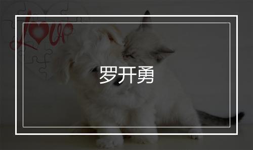 罗开勇