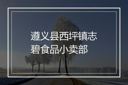 遵义县西坪镇志碧食品小卖部