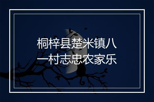 桐梓县楚米镇八一村志忠农家乐