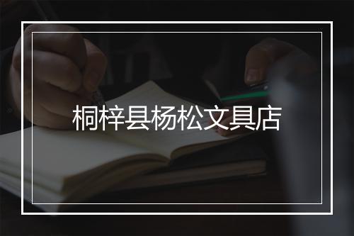 桐梓县杨松文具店