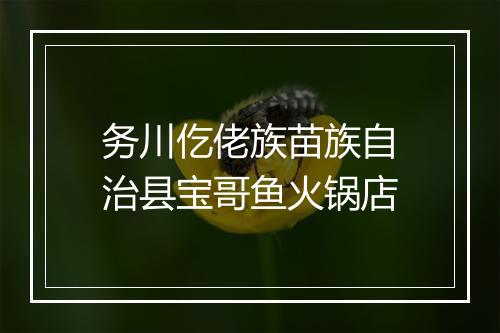 务川仡佬族苗族自治县宝哥鱼火锅店