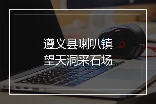 遵义县喇叭镇望天洞采石场