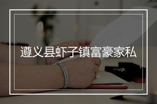 遵义县虾子镇富豪家私