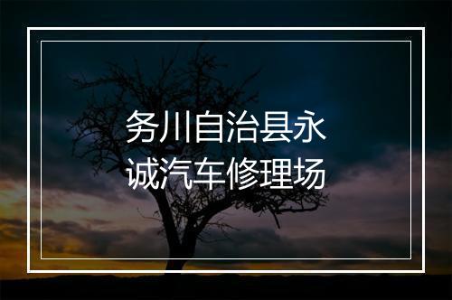 务川自治县永诚汽车修理场