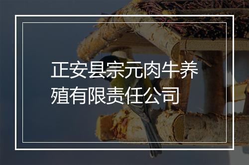 正安县宗元肉牛养殖有限责任公司