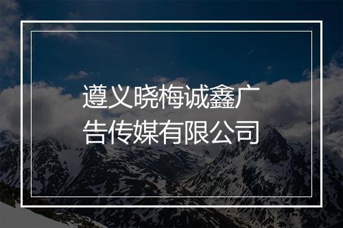 遵义晓梅诚鑫广告传媒有限公司