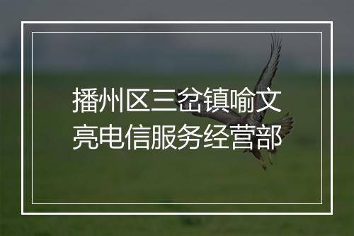 播州区三岔镇喻文亮电信服务经营部