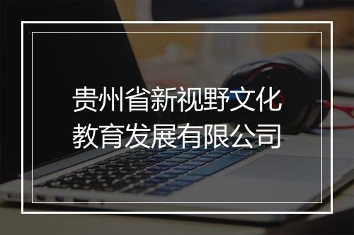 贵州省新视野文化教育发展有限公司