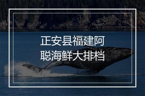 正安县福建阿聪海鲜大排档