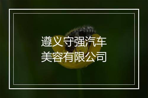 遵义守强汽车美容有限公司