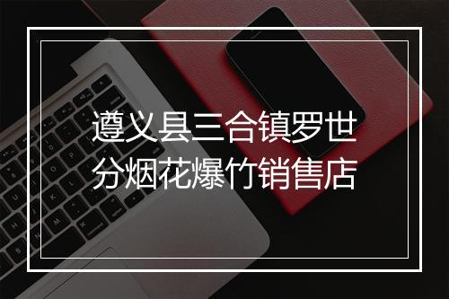遵义县三合镇罗世分烟花爆竹销售店