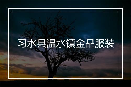 习水县温水镇金品服装