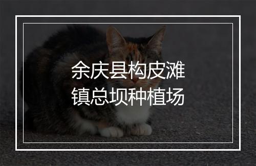 余庆县构皮滩镇总坝种植场
