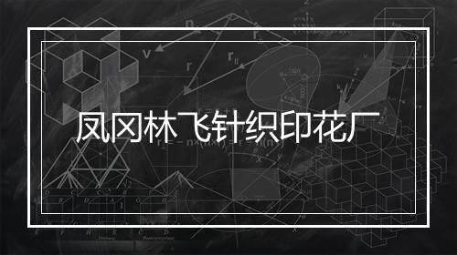 凤冈林飞针织印花厂