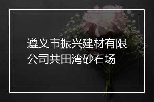 遵义市振兴建材有限公司共田湾砂石场