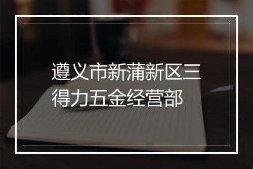 遵义市新蒲新区三得力五金经营部
