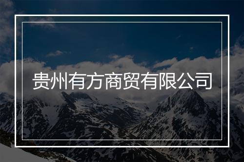 贵州有方商贸有限公司