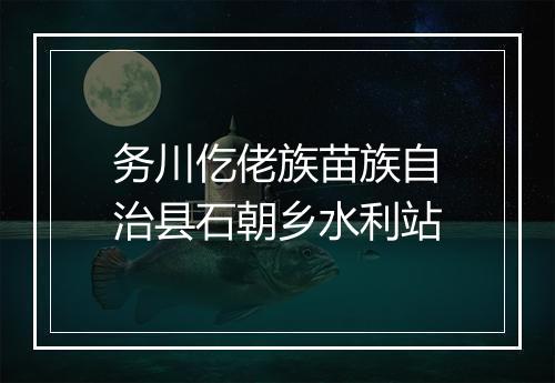 务川仡佬族苗族自治县石朝乡水利站