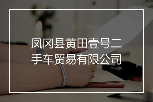 凤冈县黄田壹号二手车贸易有限公司