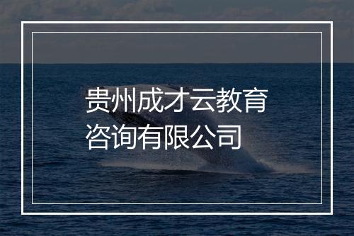 贵州成才云教育咨询有限公司