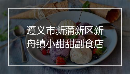 遵义市新蒲新区新舟镇小甜甜副食店