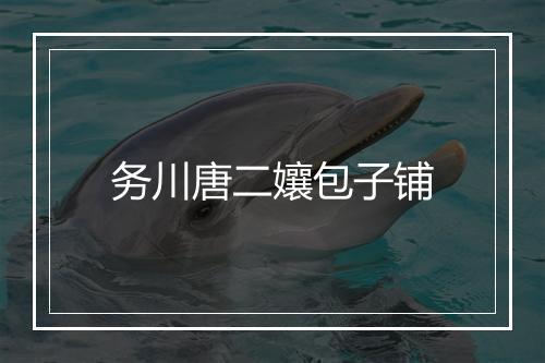 务川唐二孃包子铺