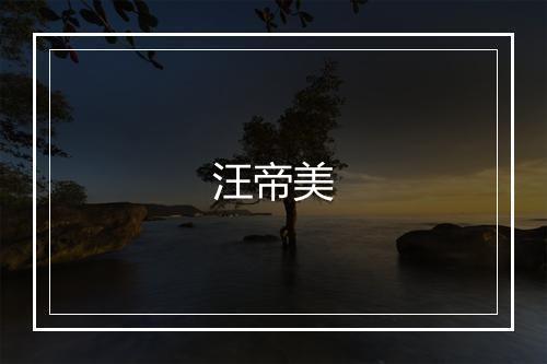 汪帝美