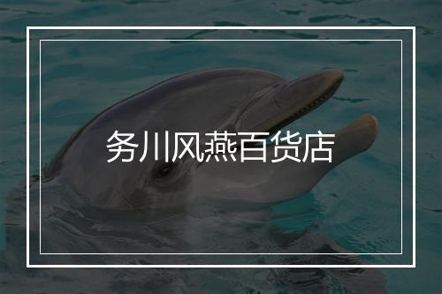 务川风燕百货店