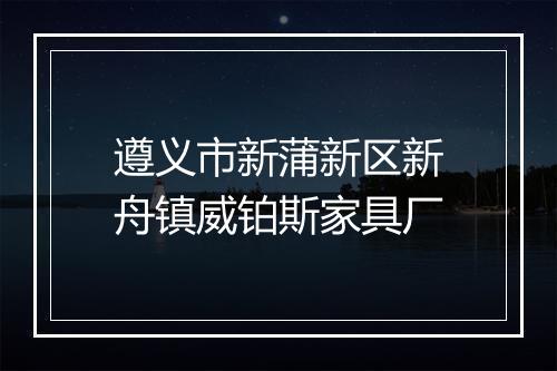 遵义市新蒲新区新舟镇威铂斯家具厂