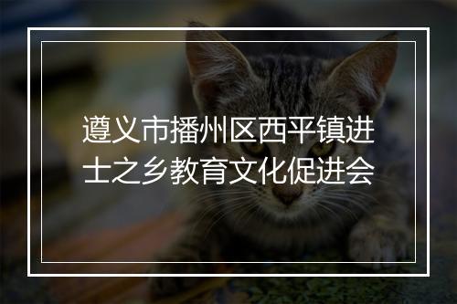 遵义市播州区西平镇进士之乡教育文化促进会