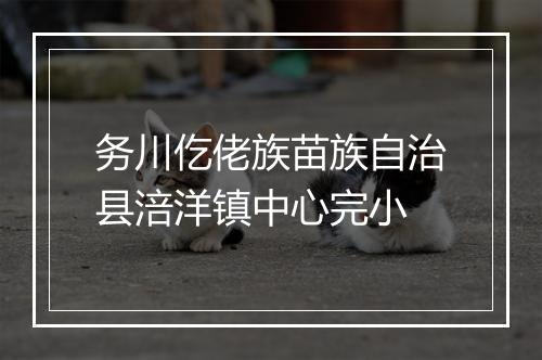 务川仡佬族苗族自治县涪洋镇中心完小