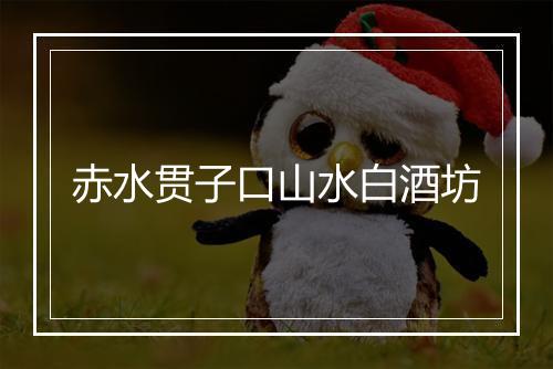 赤水贯子口山水白酒坊