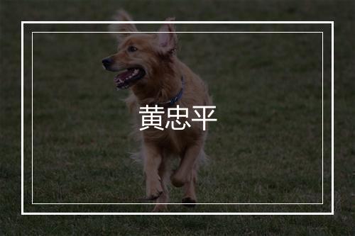 黄忠平