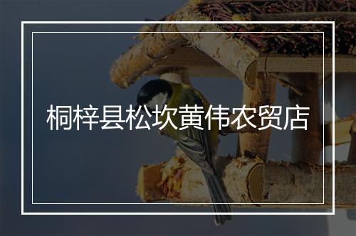 桐梓县松坎黄伟农贸店