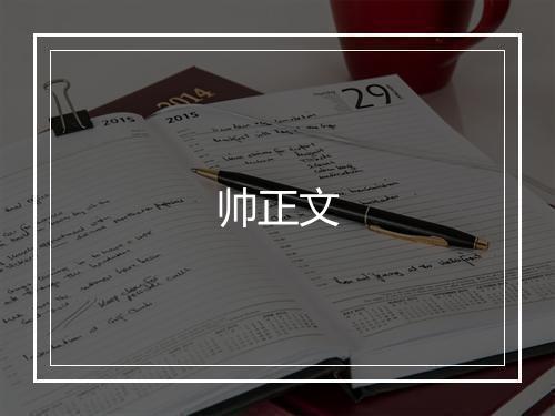 帅正文