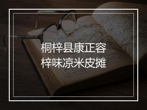 桐梓县康正容梓味凉米皮摊