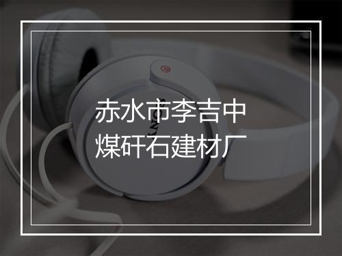 赤水市李吉中煤矸石建材厂