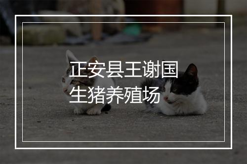 正安县王谢国生猪养殖场